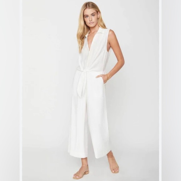 Brochu walker sleeveless wide leg crop jumpsuit nwot